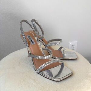 Silver Steve Madden High Heels